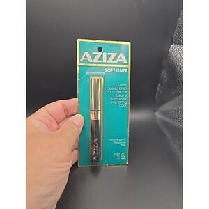 Vintage AZIZA Soft Liner Soft BLACK  Liquid Eyeliner DISCONTINUED NOS 11 Oz